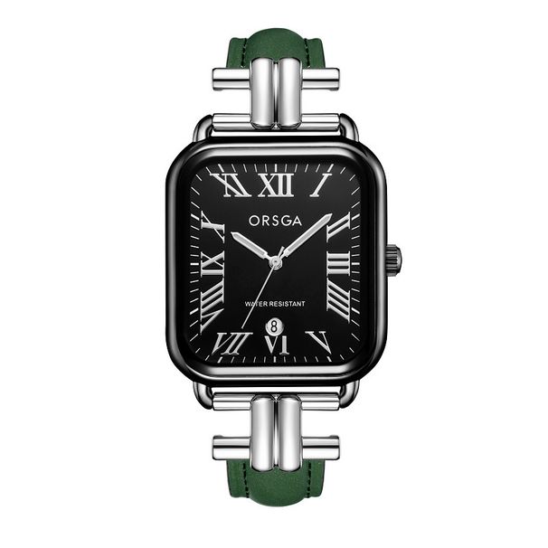 Oushijia I-shaped Buckle Fashion Women's Watch Waterproof Calendar High-end Manufacturer Live Broadcast Cross-border Belt Neutral Quartz Watch_voghion.com