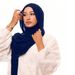 Set aus Chiffon-Kopftuch und Unterhut – Kombination aus einfarbigem Perlenpullover (atmungsaktive muslimische Kopfbedeckung)_voghion.com