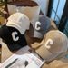 Klassische Cord-Baseballkappe – Unisex-Dad-Cap mit gesticktem „C“, sportlicher Retro-Stil für Damen und Herren_voghion.com