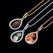 Unisex Schmuck Volldiamant Hip Hop Wassertropfen Anhänger Kupfer Zirkon Oval Memory Fotorahmen Halskette Persönlichkeit DIY_voghion.com