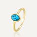 R0677 Bohemian Style Design For Women Gold Inlaid Oval Turquoise Ring_voghion.com