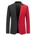 Top neue übergroße Color-Blocking-Anzugjacke für Herren_voghion.com
