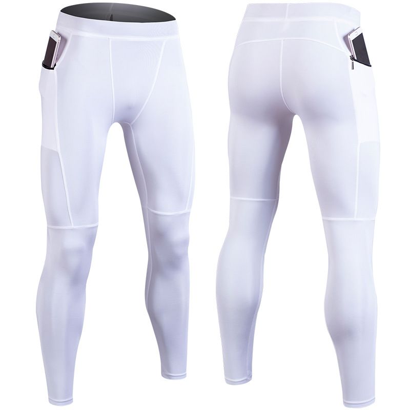 Men's fitness pants men's quick-drying black sports leggings training running yoga leggings summer_voghion.com