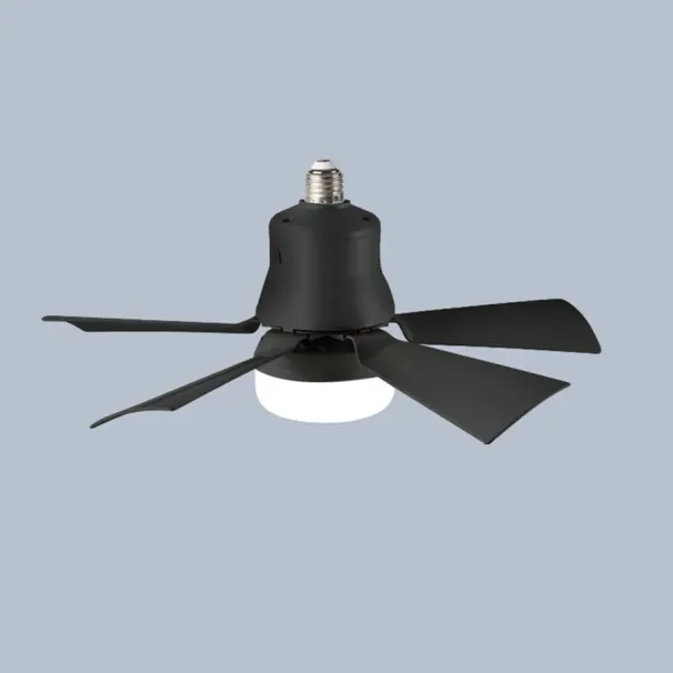 1 mennyezeti ventilátor lámpa határokon átnyúló új E27 csavaros szájú háztartási csendes kis ventilátor lámpa intelligens függő éttermi hálószoba ventilátor_voghion.com