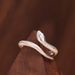 Silberner modischer Retro-Ring in Schlangenform, verstellbarer Punk-Stil, Damenschmuck 2024_voghion.com