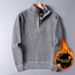 Fashion Fleece Thickened Autumn And Winter New Men's Sweater Zipper Sweater Pullover Loose Knitted Sweater Jacket_voghion.com