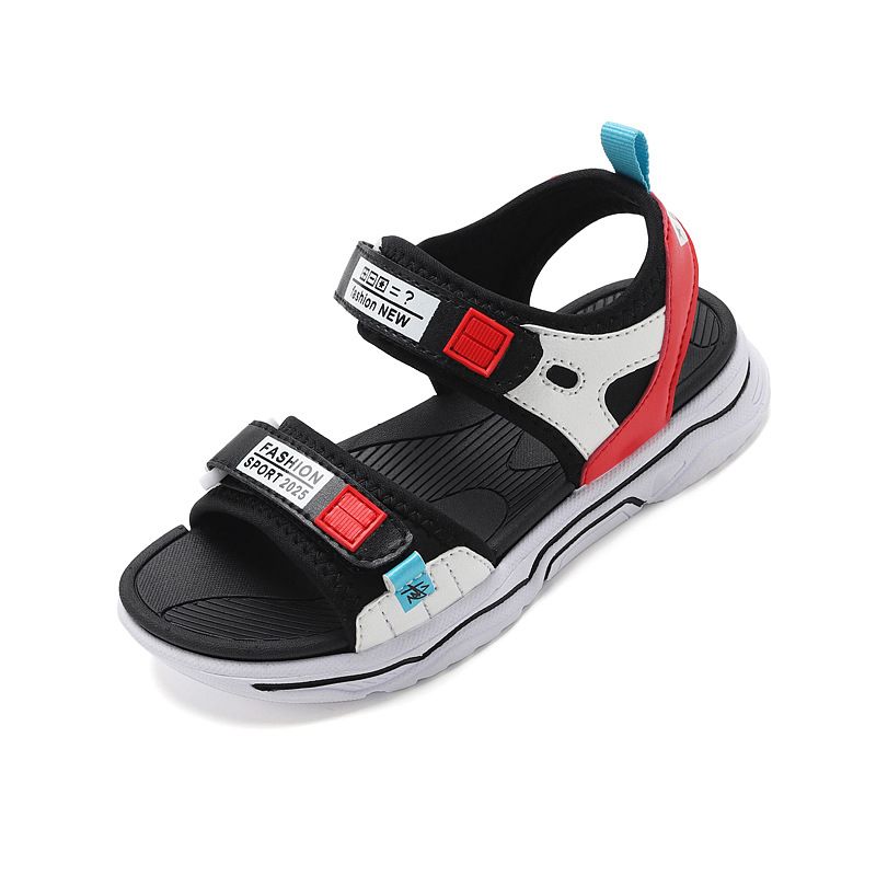 Kids Shoes Boys sandals 2024 summer new beach shoes soft bottom non slip open toe middle and large children boys deodorant student shoes_voghion.com