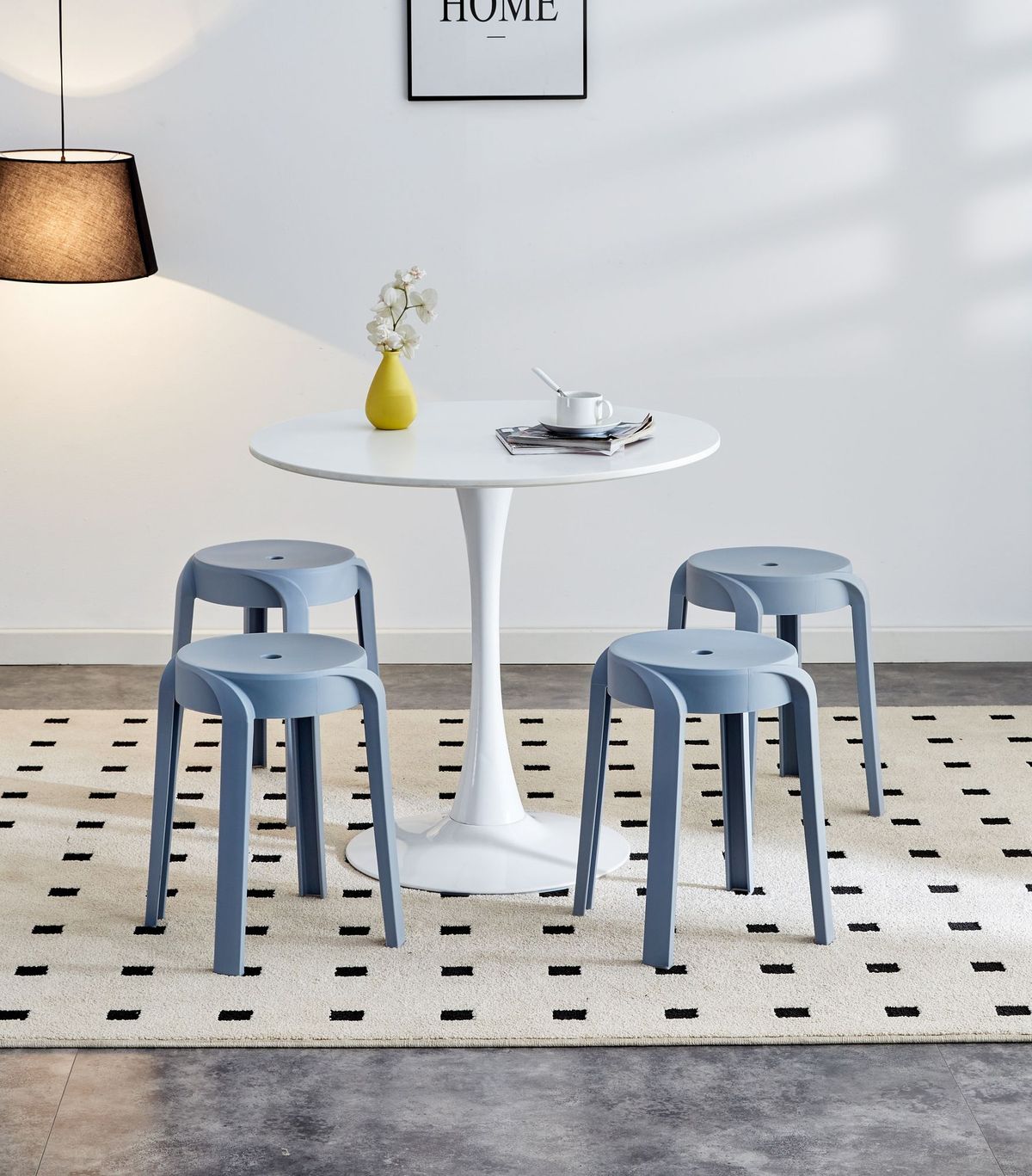 6 Pack Stackable Classroom Stools Plastic Stools Nesting Stools Colorful Round Stools Indoor Outdoor Flexible Seating Decorative Stools Chairs For Home Office School Classroom Blue_voghion.com