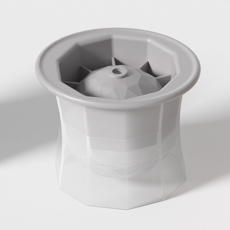 Große Eiskugel Eismaschine Form Silikon Eiswürfelform Box mit Abdeckung Netz Promi Cocktail Artefakt Home Eisform_voghion.com