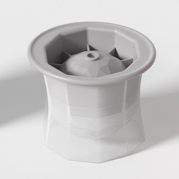 Große Eiskugel Eismaschine Form Silikon Eiswürfelform Box mit Abdeckung Netz Promi Cocktail Artefakt Home Eisform_voghion.com