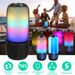 Wireless Portable Speaker Loud Stereo Speaker With 6 Color Changing Lights Radio Party TWS Speaker For Home Outdoor Travelling_voghion.com