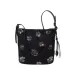 Nanfeng Chio2nd Starlight Dream Tote Black Denim Shoulder Women Glitter Flower Crossbody Bag_voghion.com