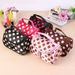 Neceser de mano pequeño y transparente con lunares, estilo coreano, para viaje, maquillaje y artículos de aseo_voghion.com