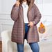 Giacca lunga con cappuccio e fodera in pile per donna – Cappotto invernale comodo con chiusura a zip (L/XL/XXL/XXXL)_voghion.com