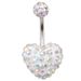 Piercing all'ombelico con anello a forma di cuore Shambhala con diamanti, esclusivo per e-commerce transfrontaliero_voghion.com