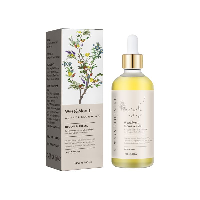 Capelli densi West&Month idrata, rassoda, ripara, ripara i capelli danneggiati, l'olio essenziale per la cura della secchezza e della furia._voghion.com