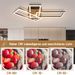 Glitzerlife LED Deckenleuchte Deckenlampe Schwarz - 3000K Holz Wohnzimmerlampe Moderne Schlafzimmerlampe 32W Warmweiß Flurlampe Für Büro Küche Esszimmer_voghion.com