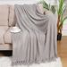 Nordic style knitted solid color straight leisure sofa decorative cover blanket_voghion.com