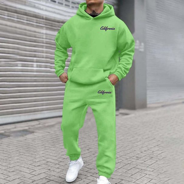 Herren Fleece Hoodie & Jogger Set mit 3D-Print – Lässige Streetwear für Herbst-Winter-Modetrends_voghion.com