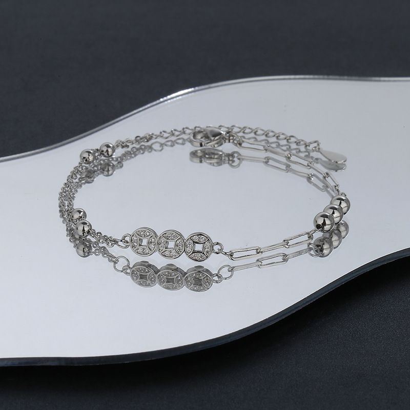 Farge VENUS Sier Perler Mynter Armbånd for Kvinner Jente Gave Heldig Rik Ins Motesmykker Stemplet Dropship_voghion.com