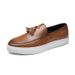 Italien Casual Sommar Läder Loafers Kontorsskor för män Kör mockasiner Bekvämt Slip on Party Mode_voghion.com