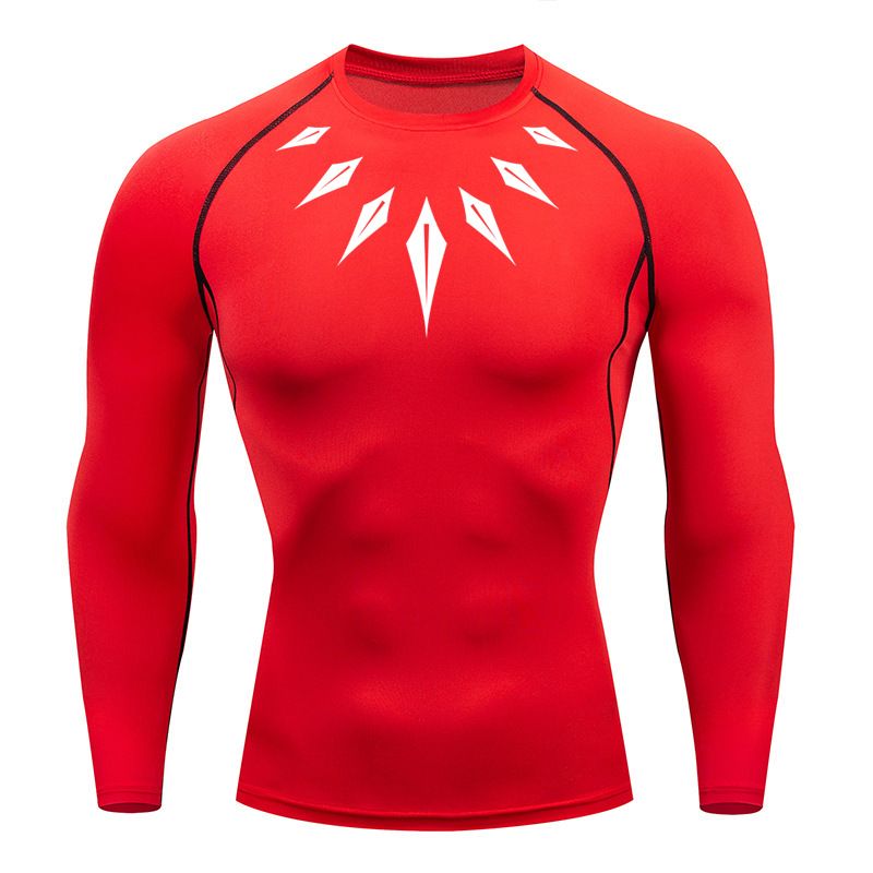 Herrenbekleidung Spot Herren Fitness Slim Outdoor Sports Hochelastisch Schnelltrocknend Radfahren Training Atmungsaktiv Eng Bunt Lange Ärmel_voghion.com