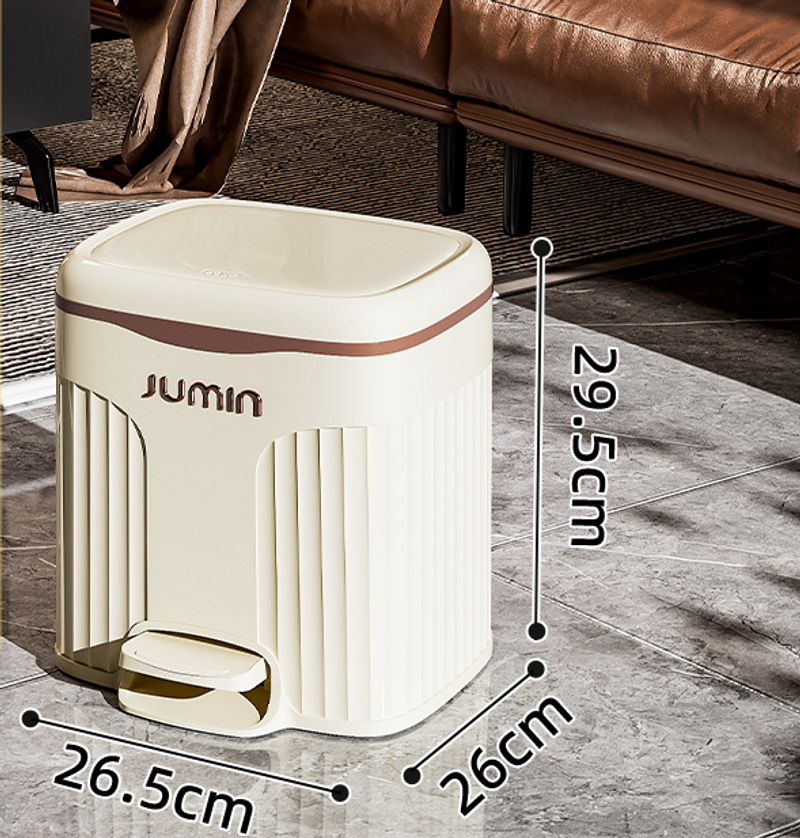 Cesta de papel plegable para el hogar, sala de estar, cocina, baño, lujo ligero, estilo pedal, silenciosa y lenta_voghion.com