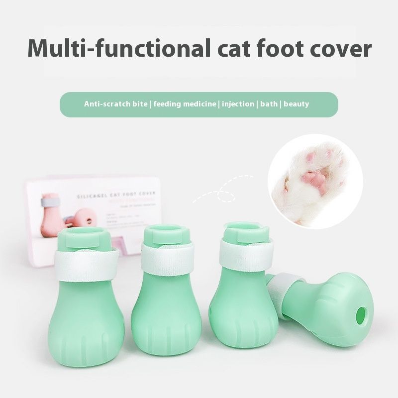 Pet specific foot cover, bag, bath, injection, medication, scratch prevention, shoes, cat cleaning supplies_voghion.com