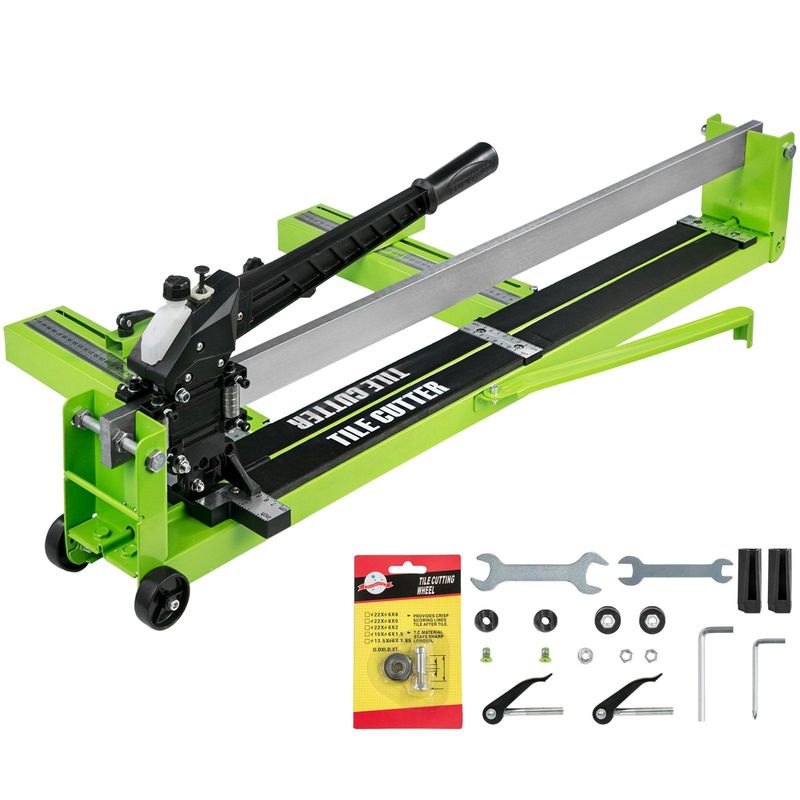 VEVOR Tile Cutter 31.5 Inch Manual Tile Cutter 1.4 Inch Tile Cutting Machine Ceramic Porcelain Tile Cutter W/Laser Guide All-Steel Frame And Bonus Spare Cutter Wheels Tile Cutter Hand Tool_voghion.com