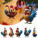 Neu Weihnachten Kreative Tier Huhn Hahn Serie Anhänger Weihnachten Baum Anhänger Acryl Anhänger_voghion.com