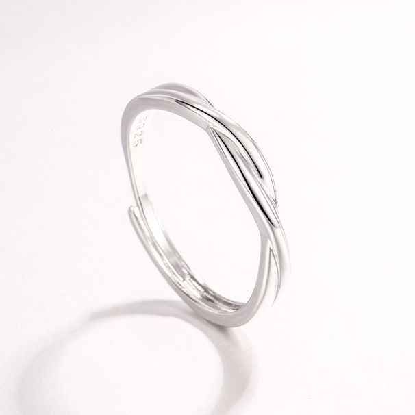 Liefde verzilverde paar ringen voor vrouwen INS niche eenvoudige persoonlijkheid paar ringen voor mannen open einde diamanten ringen trend_voghion.com