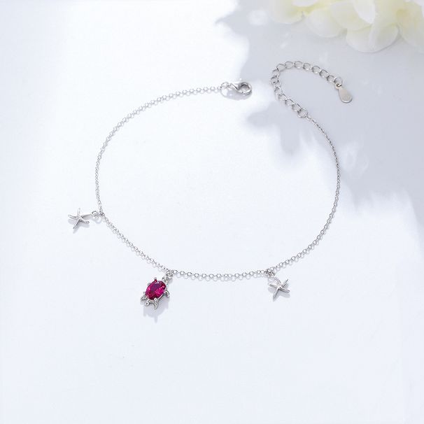 Bohemian Style S925 Sterling Silver Turtle & Starfish Anklet For Women - Trendy & Elegant Foot Jewelry Trendy Fashion Foot Ornaments_voghion.com