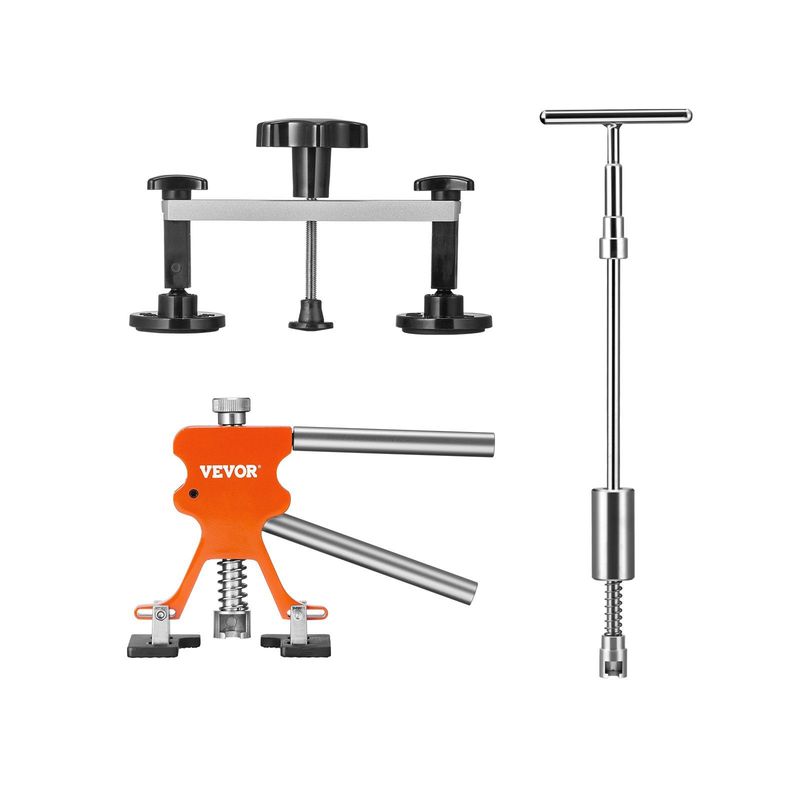 VEVOR 69 PCS Dent Repair Kit, Auto Car Body Paintless Dent Removal Tool Kit, Golden Lifter, Bridge Puller, Slide Hammer Tool Kit For Automobile Body, Washing Machine, Refrigerator_voghion.com