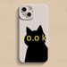 Look Black Cat Compatible IPhone 16 Pro Case 7 Plus/15 Pro/16 Cartoon 14 Plus Trendy X_voghion.com