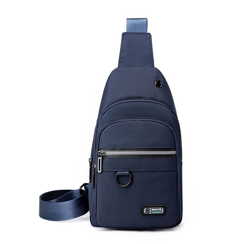 Large Capacity Men's Chest Trendy Outdoor Shopping Shoulder Lightweight Water-Resistant Nylon Casual Crossbody Bag_voghion.com