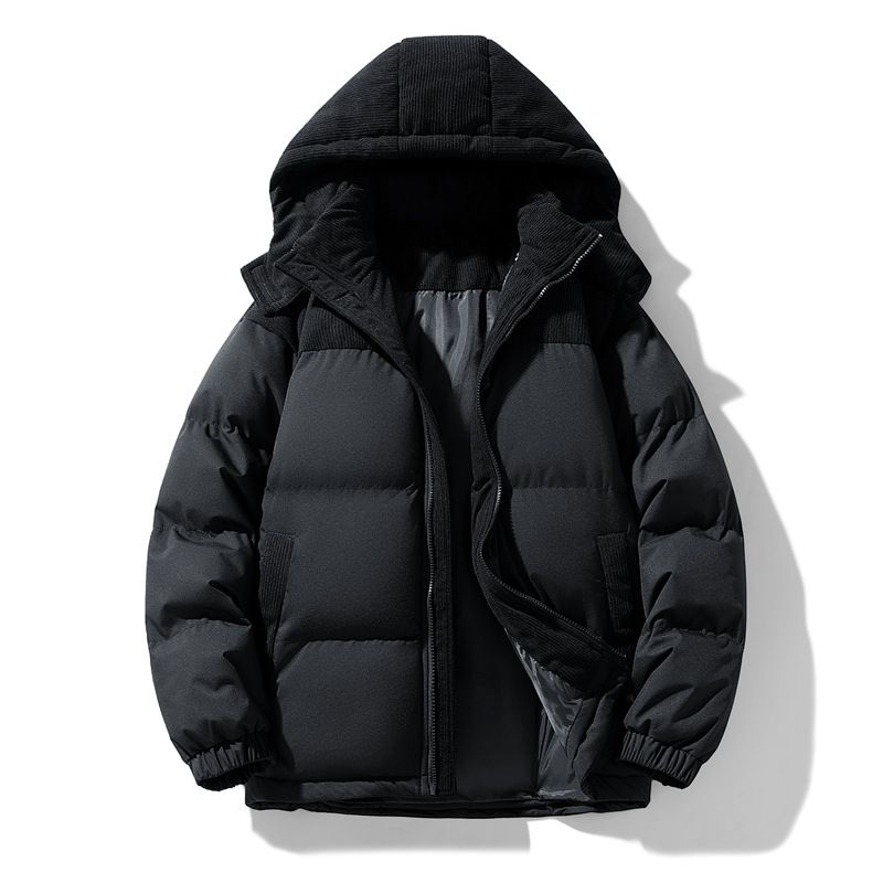 Herrenbekleidung Unisex Winterjacke aus Baumwolle mit Kapuze – Winddichter, verdickter Parka-Mantel für Männer und Frauen, lässige Streetwear mit abnehmbarer Kapuze_voghion.com