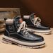 Men's Autumn Winter New High-Top British Style Leather Shoes Fashion Workwear Waterproof Martin Boots Thick-Soled_voghion.com