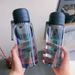 Large Capacity Plastic Water Bottle With Infuser Summer, Suitable For Men And Women, Students, Graduated Scale,_voghion.com
