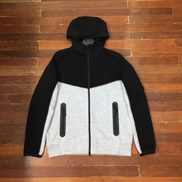 Moška oblačila 2024 Pomlad in jesen Prosti čas Šport Dihajoča bombažna dvostranska jakna s kapuco in zadrgo, moška večbarvna jakna 922_voghion.com