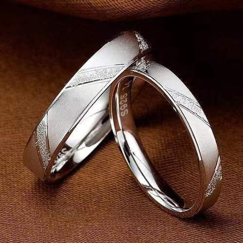 Anello per uomo e donna, design di nicchia, tendenza Ins, stile minimalista, gioielli in argento semplici, lusso leggero, fascia semplice_voghion.com