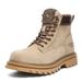 Men's Classic Leather Platform Martin Boots With Anti-Slip Sole, Retro Lace-Up Design For Outdoor & Casual Wear (Sand, Camel, Coffee)_voghion.com