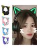 Cuffie Bluetooth wireless con orecchie di gatto luminose e divertenti, giochi di eSport, sport, bassi extra, cellulare, computer, generale_voghion.com