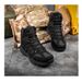 Outdoor-High-Top-Stiefel für Herren, dicke Sohle, rutschfeste Kampfstiefel für Herren, weich, strapazierfähig, lässig, zum Schnüren, bequeme Wanderschuhe für Herren_voghion.com