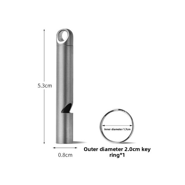 Reine Titan-Einrohr-Schiedsrichterpfeife mit hoher Lautstärke für Outdoor-Aktivitäten wie Camping, Picknick, Training und den täglichen Gebrauch._voghion.com
