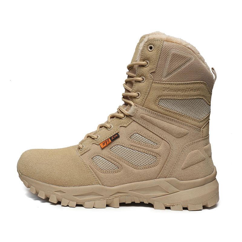 Outdoor-High-Top-Stiefel für Herren, rutschfest, warm, Plüsch, dicke Sohle, strapazierfähig, Stiefeletten für Herren, lässig, bequem, atmungsaktiv, Wanderschuhe_voghion.com