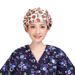 Pure Cotton Hat Female Doctor Dental Oral Nurse Hat Long Hair Wrapped Headscarf Printed Puff Hat Female Oil Fume Kitchen_voghion.com