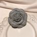 Korean Version Handmade Camellia Small Fragrance Style Brooch Black White Gray Flower Vintage Pin Suit Sweater Accessory_voghion.com