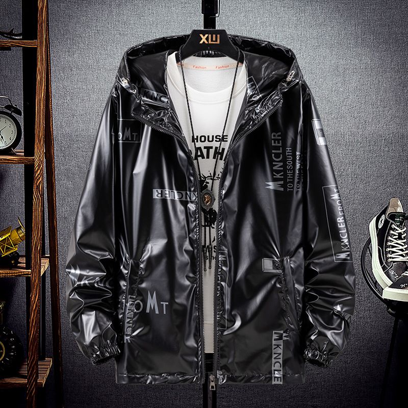 Jacket Men's Autumn New Fashion Hooded Letter W Spring and Autumn Reversible Autumn Casual Jacket Top_voghion.com