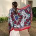 Sciarpa in lino e cotone in stile etnico per donna, primavera estate, da viaggio nel deserto, con protezione solare, sottile, oversize, versatile_voghion.com