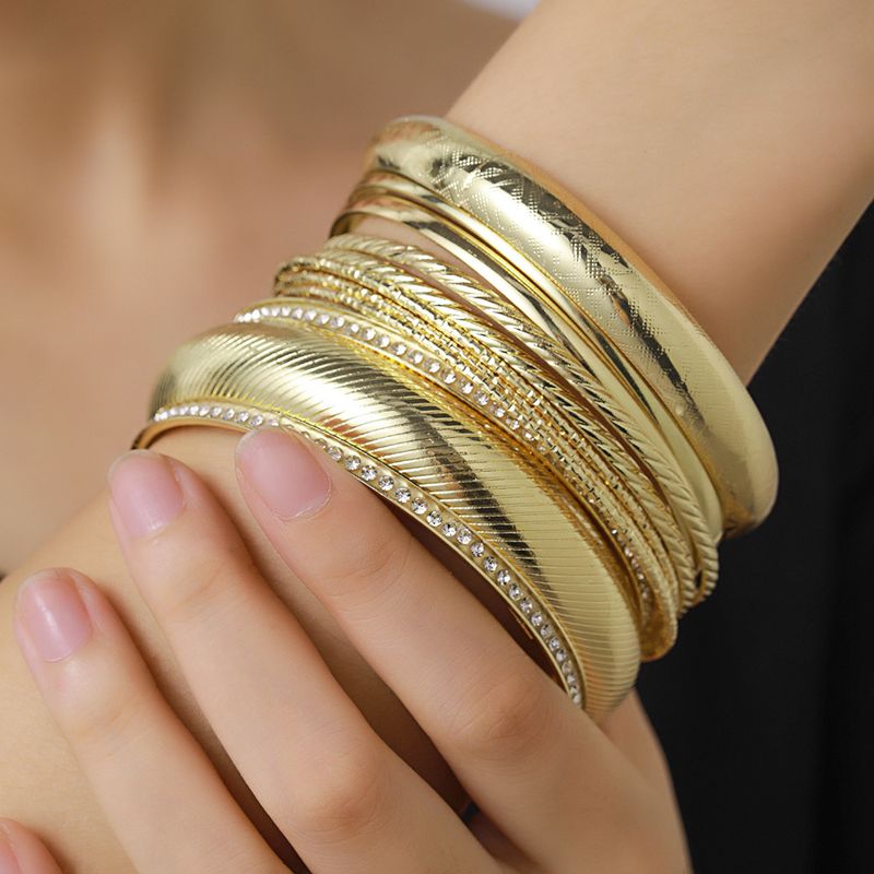 New Bracelet Bracelet Set Of 9 Fashionable And Personalized Texture Multi-layer Haoshi Alloy Bracelet Bracelet Set_voghion.com